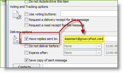 Märkige ruut Vastamise vastus Microsoft Office 2010-s