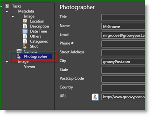 Microsoft Pro fototööriistade fotograafi metaandmed:: groovyPost.com