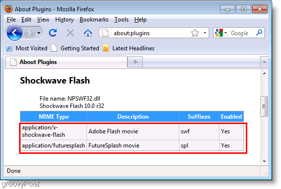 Ekraanipilt: Shockwave Flash'i installimine