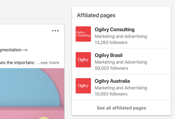 Ogilvy liitunud LinkedIni ettevõtte lehed.