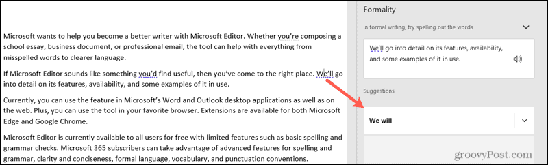 Microsofti redaktori soovitus
