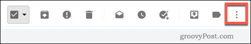 Gmaili kolmepunkti menüü ikoon
