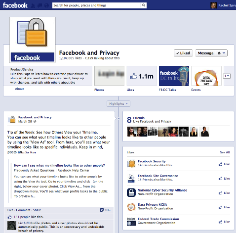 facebook ja privaatsusleht