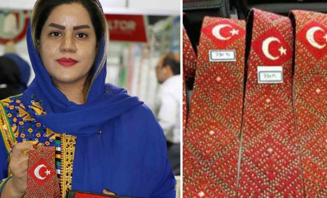 Türkiye armastus Iraani naiselt! Ta näitas oma armastust poolkuu ja tähe vastu tikitud lipsu ja rahakotiga