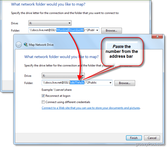 kleepige oma Windows Live ID kaardivõrgu draivi