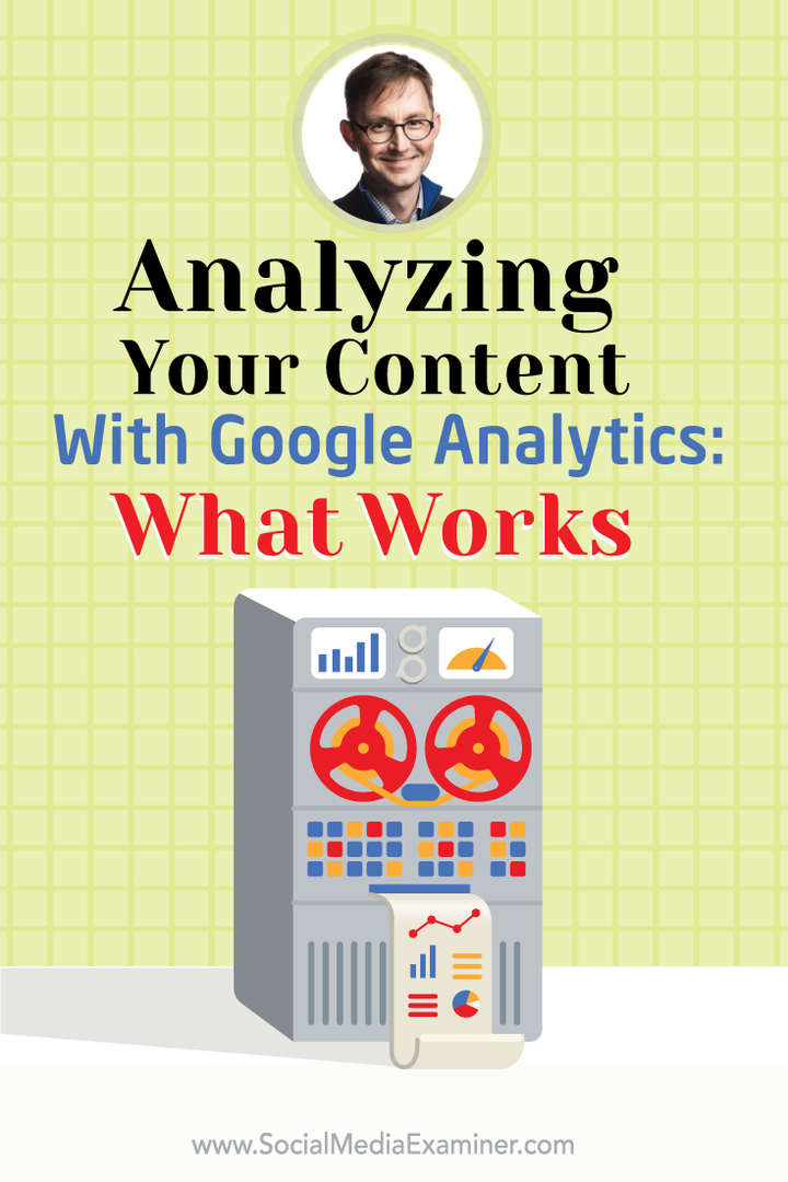 Sisu analüüsimine Google Analyticsiga: kuidas teada saada, mis töötab: sotsiaalmeedia eksamineerija