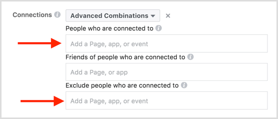 Facebooki reklaami sihtimisega sündmuste täpsemad kombinatsioonid