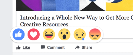 Facebooki reaktsioonid mõjutavad teie sisu asetust veidi rohkem kui meeldimised.