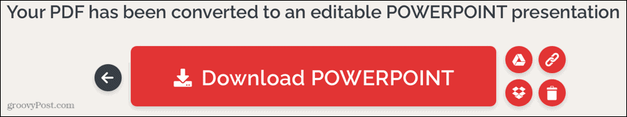 iLovePDF teisendas PDF-i PowerPointi