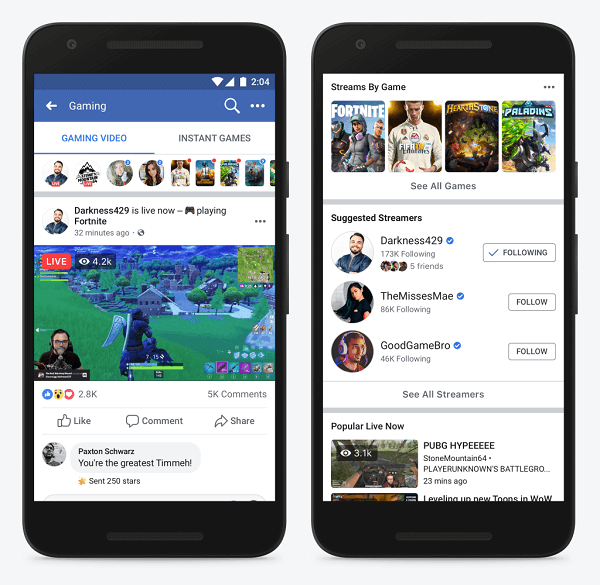 Facebook kuulutas välja programmi Level Up, uue programmi, mis on mõeldud spetsiaalselt tärkavatele mänguloojatele, ja debüteeris uue koha inimestele kogu maailmast, kus mängude videovooge avastada ja vaadata Facebook.
