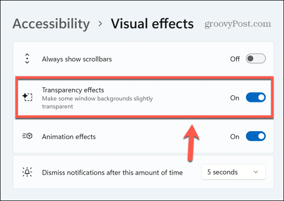 Windows 11 juurdepääsetavuse menüü