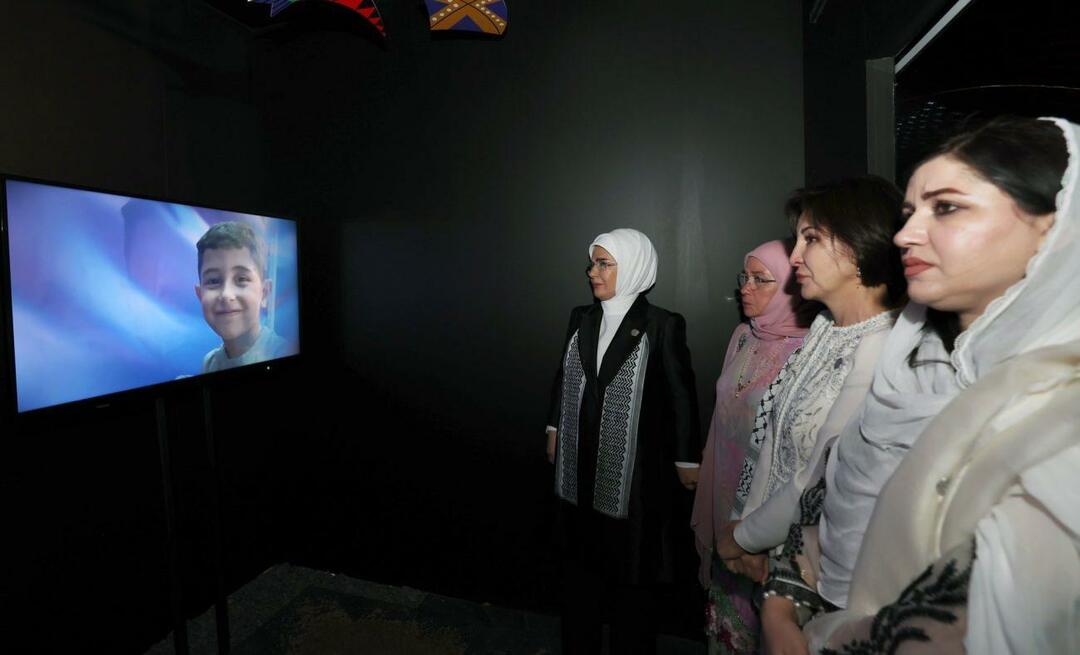 Esimene leedi Erdoğan jagas näitust "Gaza: vastupanu inimkonnale"!