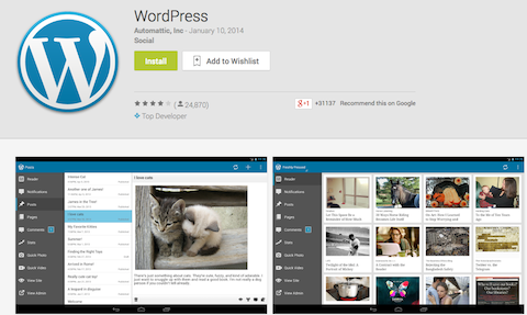 WordPress-rakendus