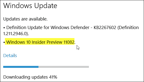 Windows 10 ehitamine 11082