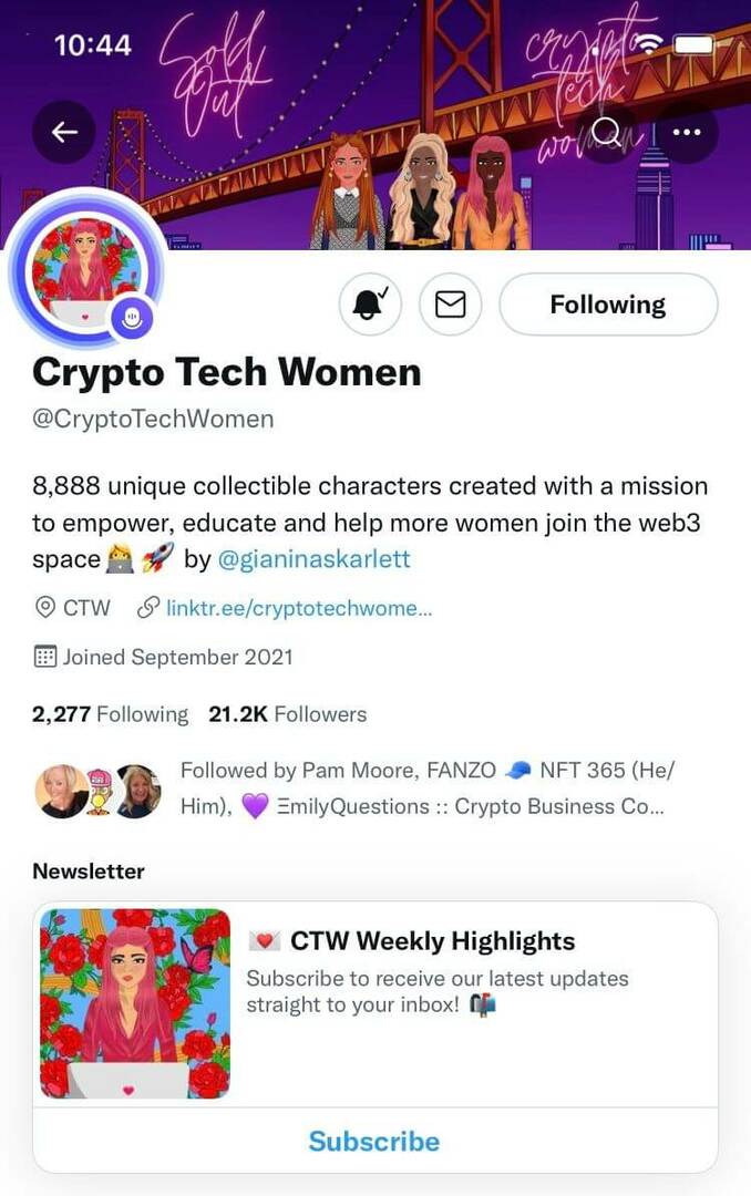 näpunäiteid-nft-community-building-nft-community-befor-project-launch-twitter-crypto-tech-women-example-1