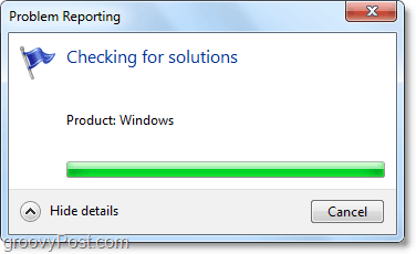 Windows 7 loob ühenduse automaatselt ja otsib probleeme
