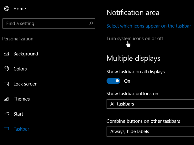 Windows 10 näpunäide. Valige, millised ikoonid ilmuvad süsteemisalves