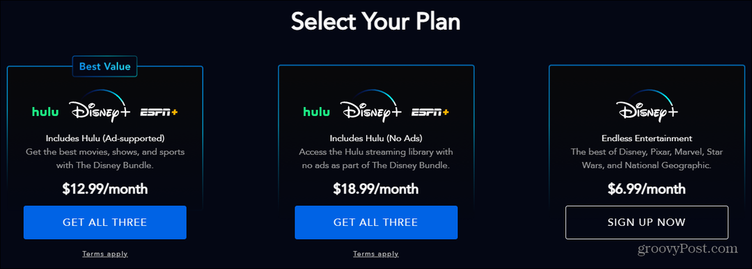 Disney Plus lisab uue komplektipaketi koos reklaamivaba Huluga