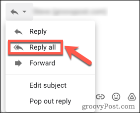 Vasta kõigile Gmaili adressaatidele