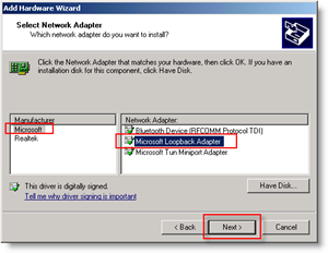 Windowsi riistvara lisamise viisard: lisage tagasiulatuva võrguadapter