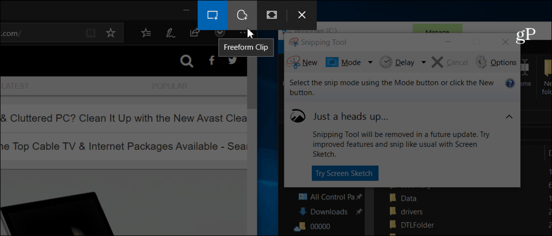 Haarake ja kommenteerige ekraanipilte Windows 10 uue tööriistaga Snip & Sketch