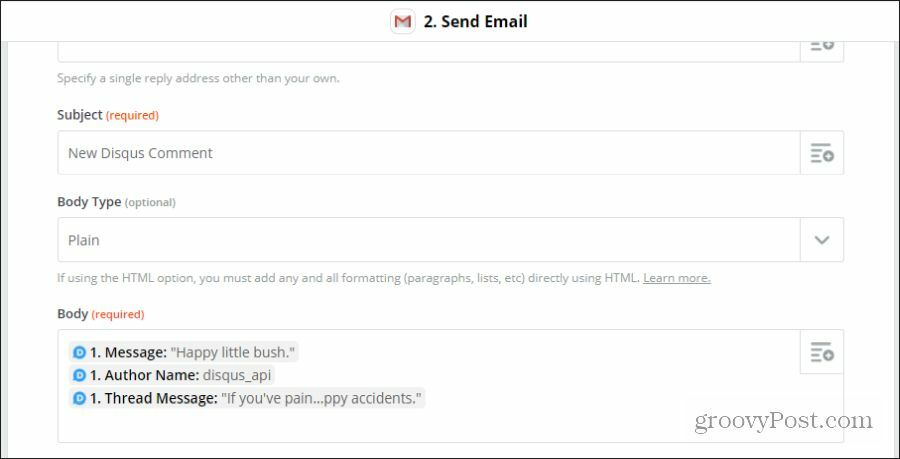 kohandage disquse e-posti aadressi