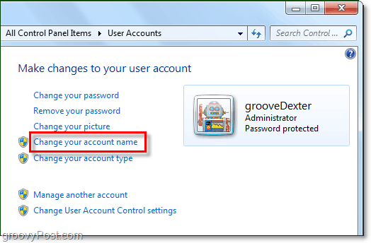 Kuidas muuta oma kasutajanime Windows 7-s