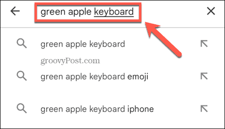 otsige rohelise õuna klaviatuuri