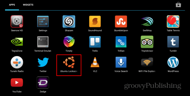 Ubuntu lukuekraani ikoon