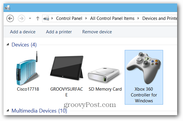 Xboxi kontrolleri seadmed ja printerid