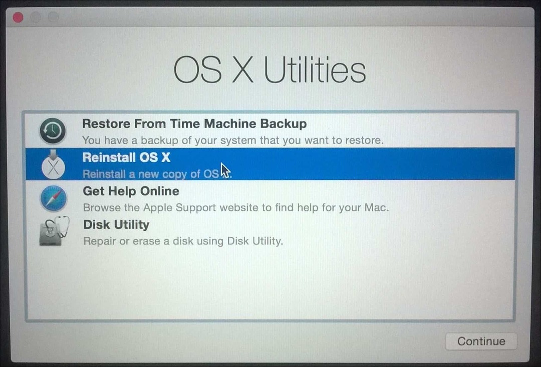 Installige OS X uuesti