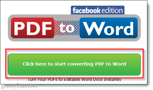 alustage pdf-faili teisendamist sõna facebook väljaandeks