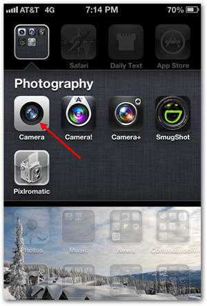 Tehke iPhone iOS Panoramic Photo - puudutage Camera