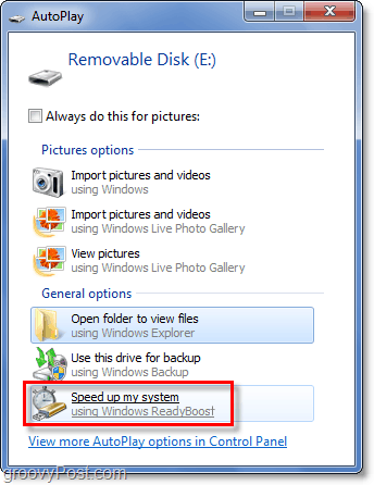 Luba ReadyBoost SD-kaardi abil Windows 7-s
