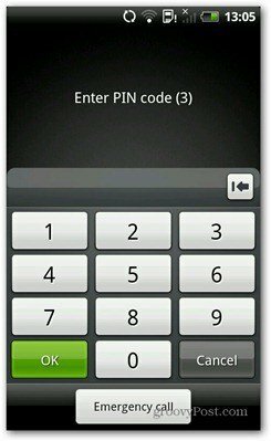 androidi PIN-kood