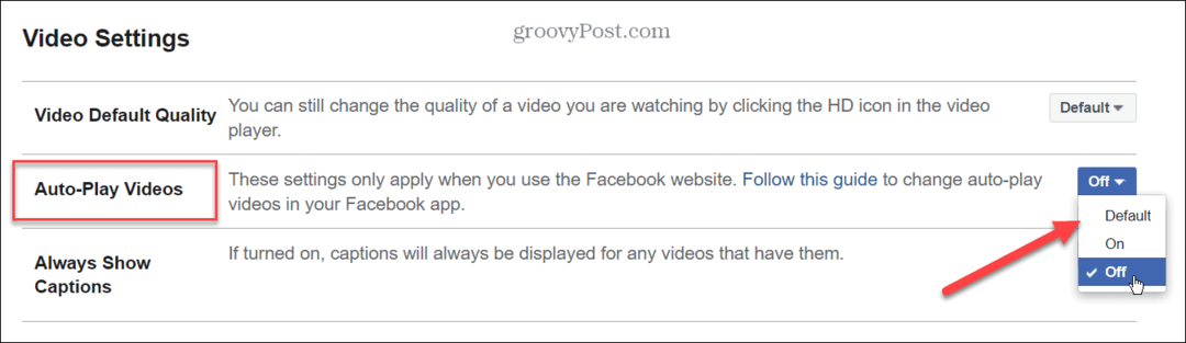 Kuidas Facebookis video automaatesitust välja lülitada
