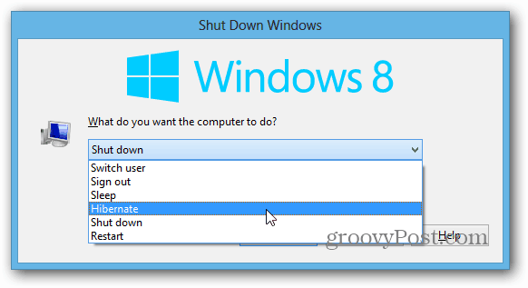 Windows 8 töölaua väljalülitamine