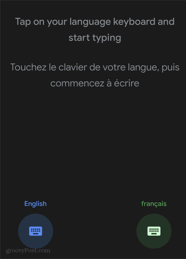 Google'i assistendi tõlkerežiimi klaviatuur