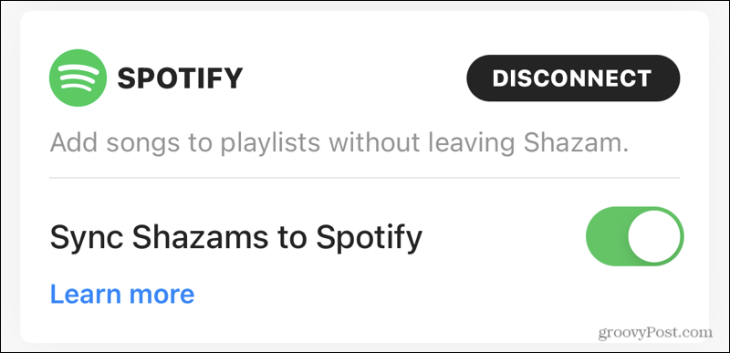 Sünkroonige Spotify Shazamiga