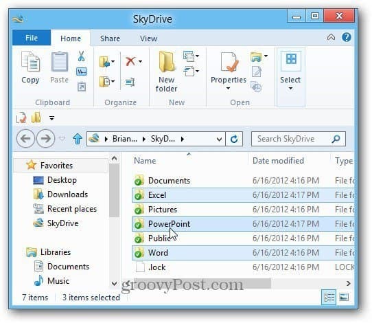 SkyDrive Win8 töölaud