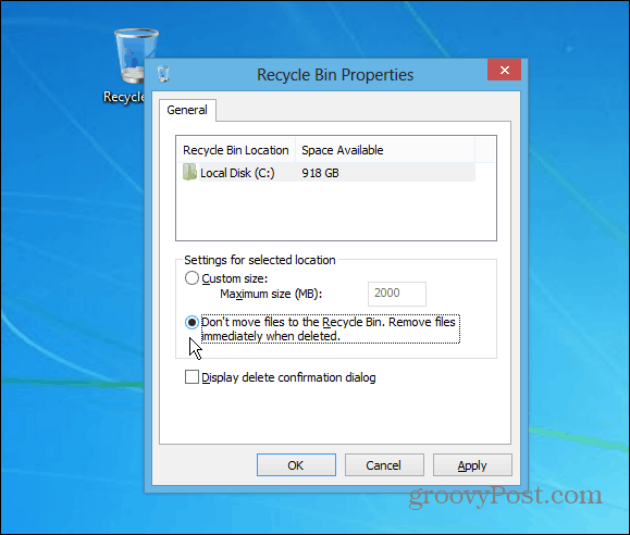 Windowsi näpunäide: kustutage failid kohe prügikastist