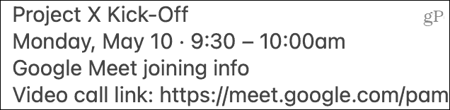 Kleepige Google Meet kutse