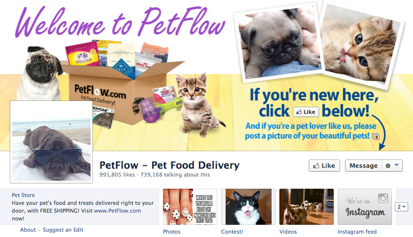 petflow facebooki leht