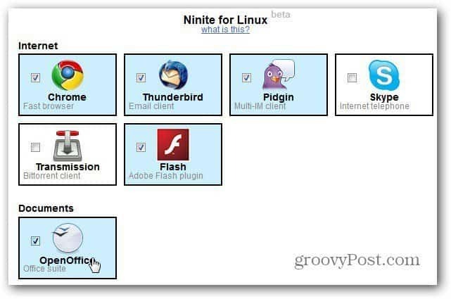 Ninite Linuxi saidi jaoks