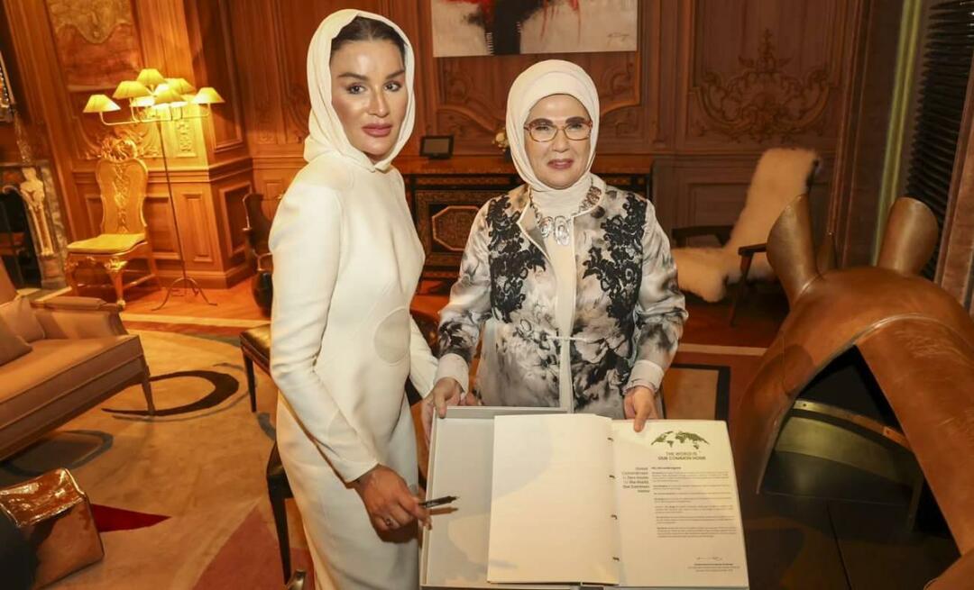 Esimene leedi Erdoğan kohtus Sheikha Mozaga, Katari emiiri šeik Al Thani ema