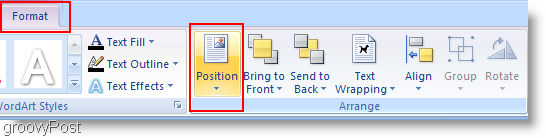 Microsoft Word 2007 Muuda seisukohta