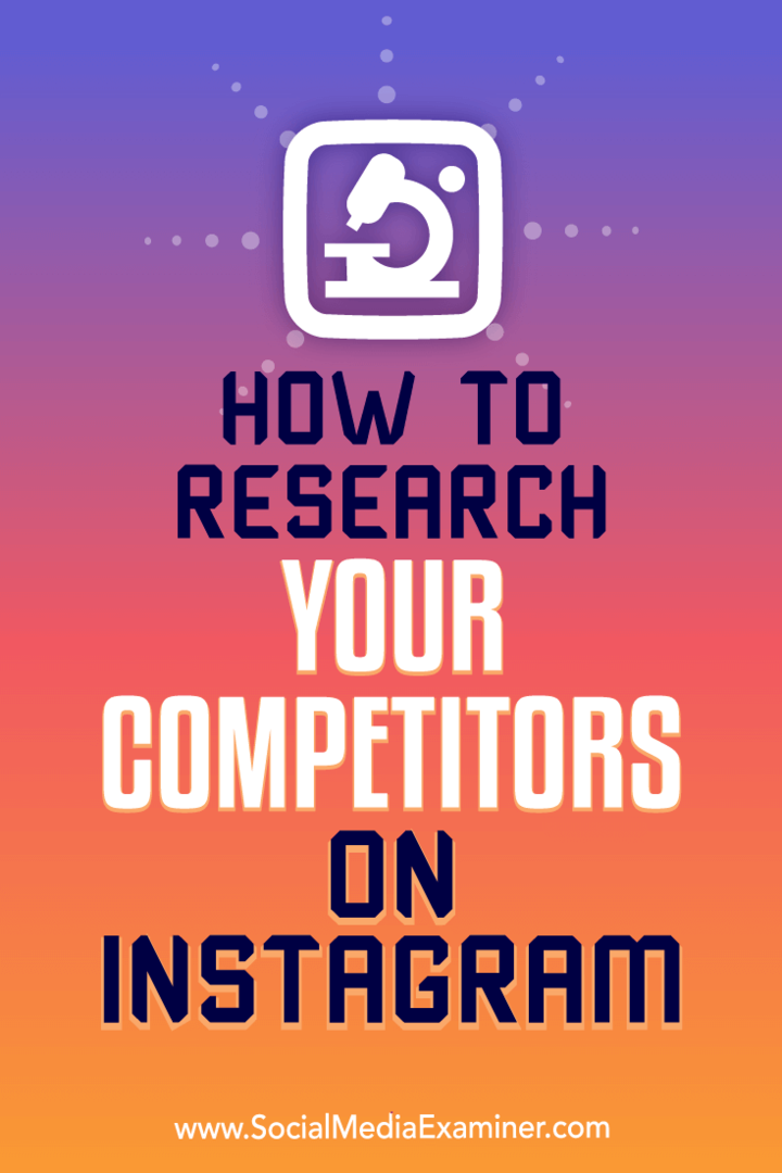 Kuidas uurida oma konkurente Instagramis: sotsiaalmeedia eksamineerija