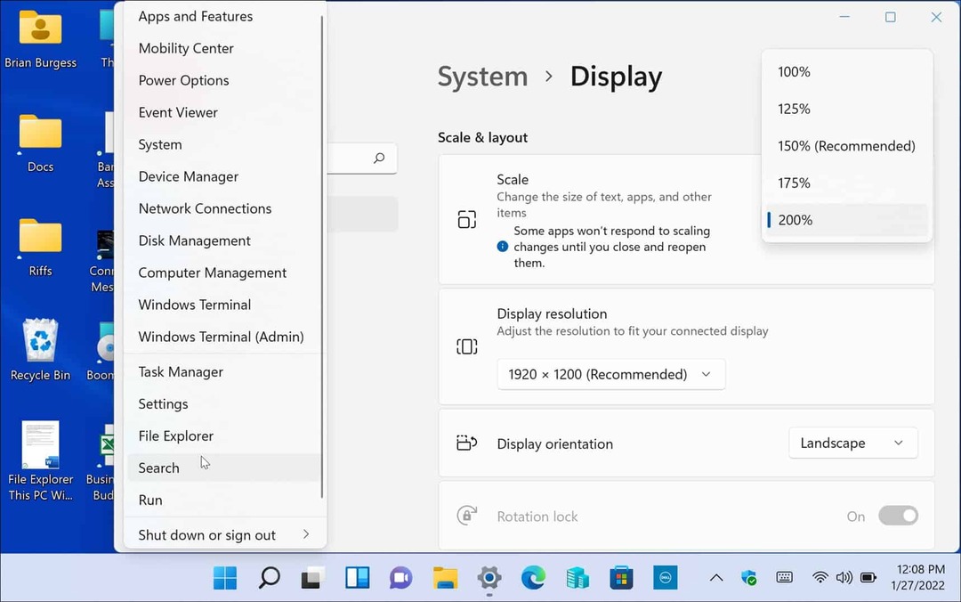Kuidas reguleerida ekraani skaala sätteid opsüsteemis Windows 11