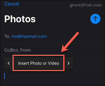 iphone sisestage foto või video