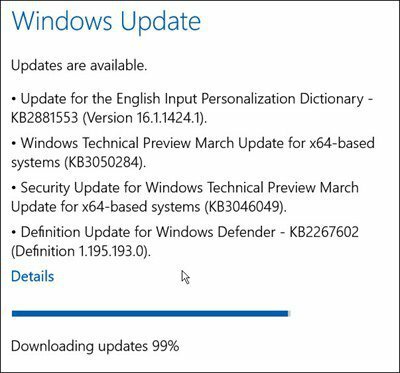 Windows 10 värskendused